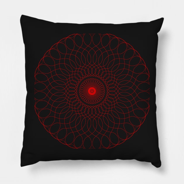 Wavy Circle Pattern Pillow by RavenRarities