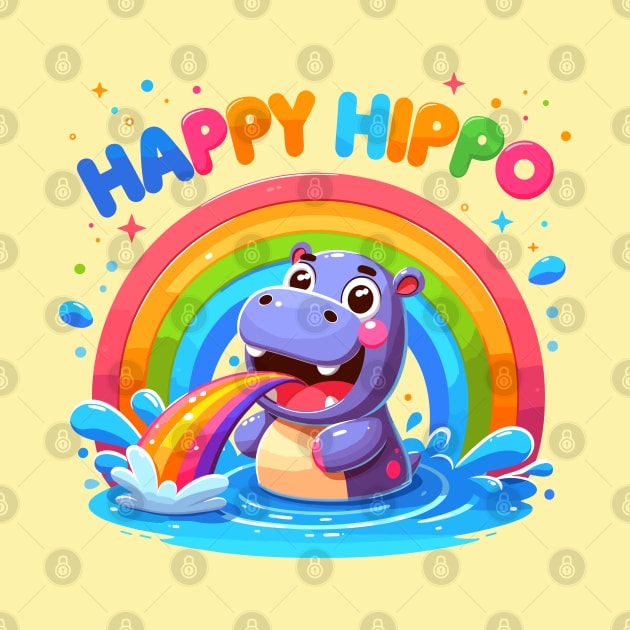 Happy Hippo: Rainbow Bliss by SimplyIdeas