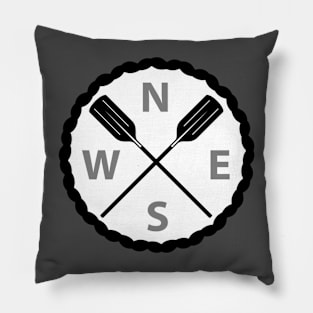 Paddle On Explorer Black Design Pillow