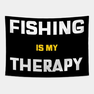 Fishing Is My Therapy Angler Fishing Tapestry