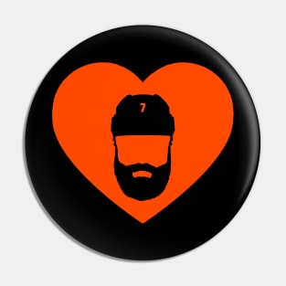 Anaheim Ducks Radko Gudas Orange Heart Silhouette Pin