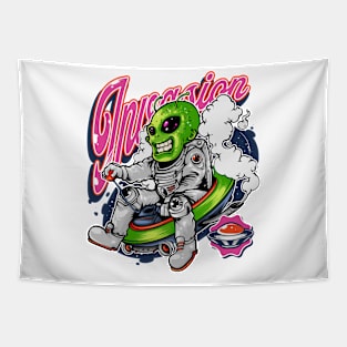 Alien Invasion Tapestry