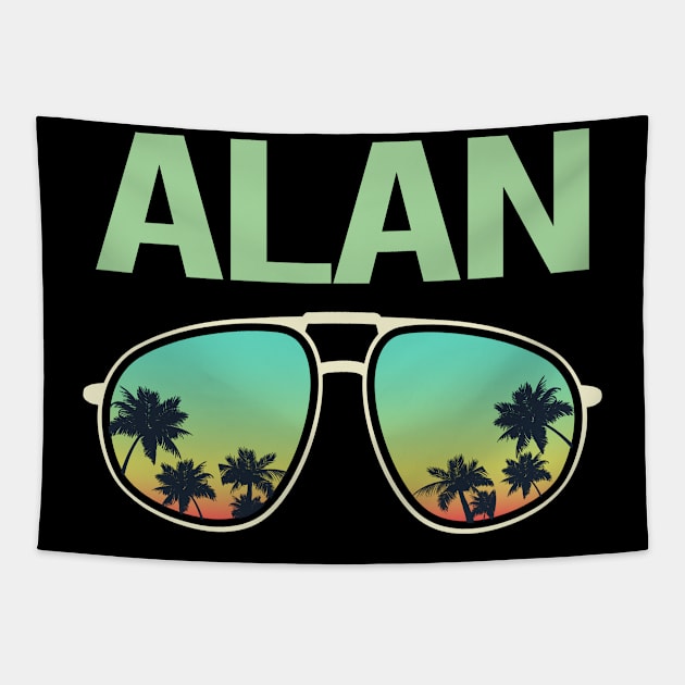 Cool Glasses - Alan Name Tapestry by Atlas Skate