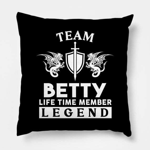 Betty Name T Shirt - Betty Life Time Member Legend Gift Item Tee Pillow by unendurableslemp118