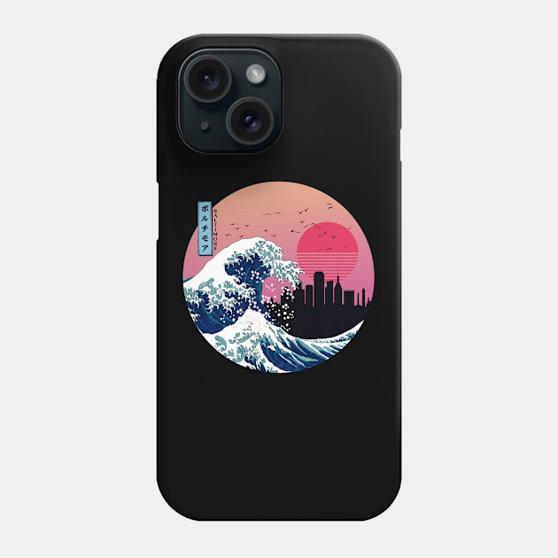 Baltimore Kanagawa Wave Retro Phone Case by Ferrazi