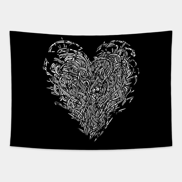 Reassembled Heart Tapestry by JOHNF