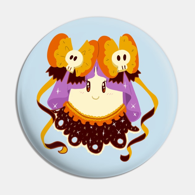 Cute Frilly Ghost Pin by saradaboru