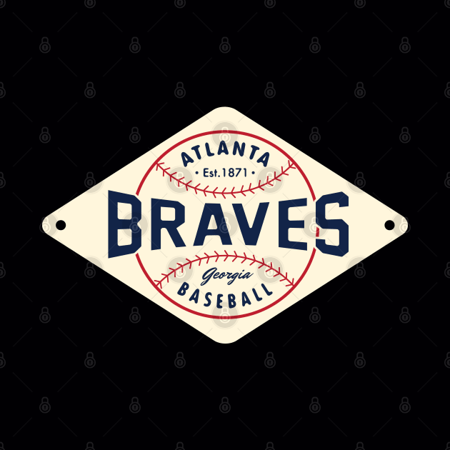 Atlanta Braves Diamond 2 by Buck Tee Original by Buck Tee