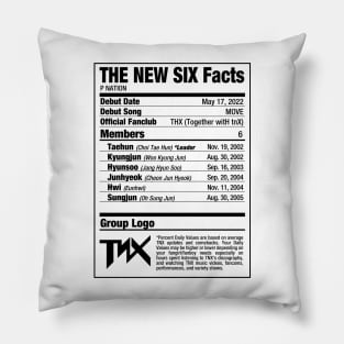 TNX THE NEW SIX Nutritional Facts 2 Pillow