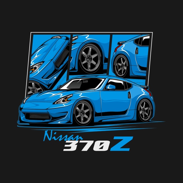 Blue Nissan 370z JDM Car by T-JD