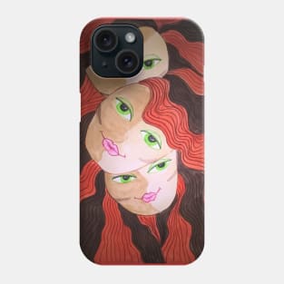 Beautiful girls with green eyes Phone Case