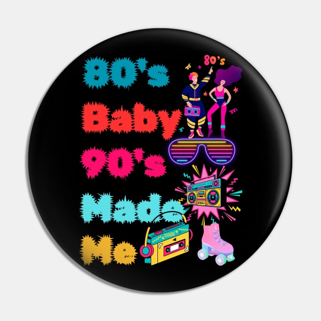 80s Baby Pin by Inktopolis