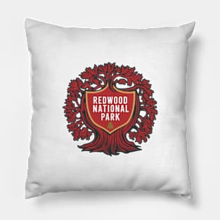 Abstract Redwood National Park Emblem Pillow