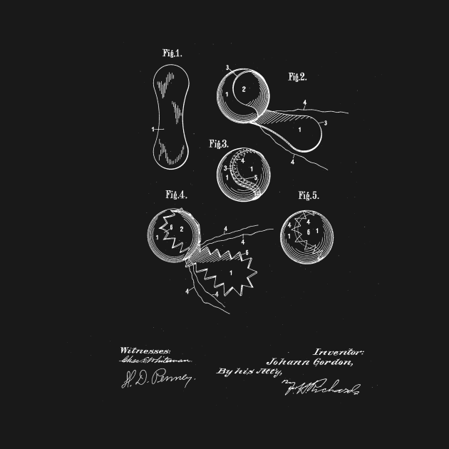 Tennis Ball Vintage Patent Drawing by TheYoungDesigns