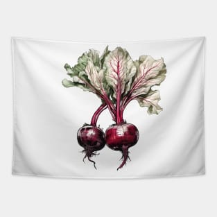 Beetroot Watercolor Art Tapestry