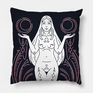 Vintage Libra Goddess Zodiac Symbol // Proud Libra Horoscope Sign Astrology Pillow