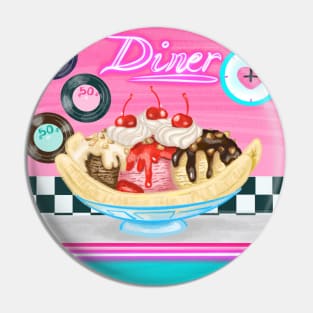 Banana Split Diner Pin