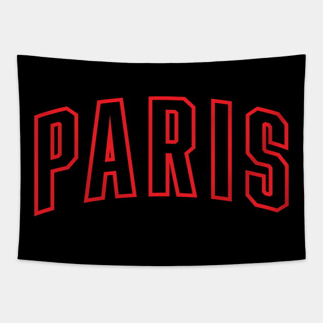 Paris Red Outline Tapestry by Good Phillings