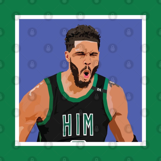 Jayson Tatum Him Portrait by rattraptees