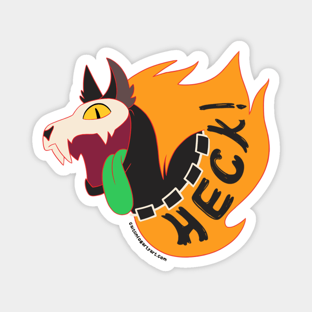 Heck Hound Magnet by cafogartyart