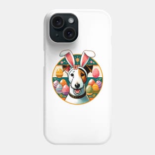 Smooth Fox Terrier Welcomes Easter with Bunny Ears Phone Case