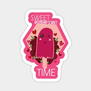 Raspberry sorbet Kawaii Cute Sweet Raspberry Sorbet Time Magnet