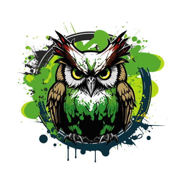 Graffiti Paint Owl Bird Creative by Cubebox