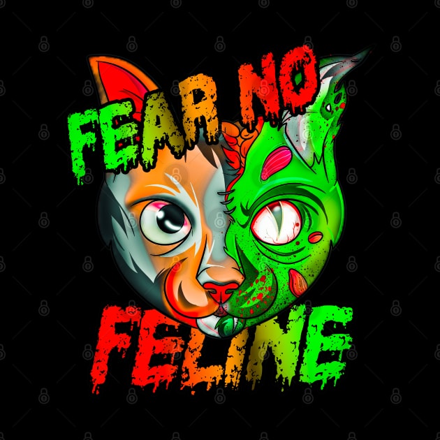 Fear No Feline Zombie by Trendy Black Sheep