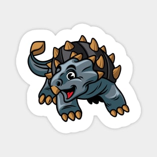 Cute Ankylosaurus Happy Dinosaur Magnet