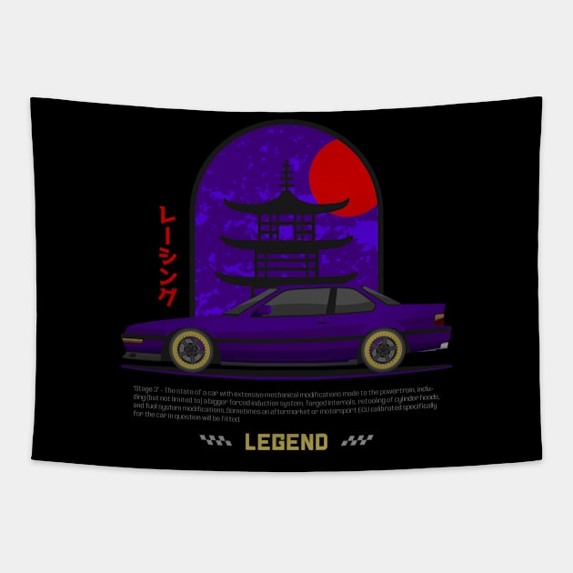 Tuner Purple Prelude MK3 JDM Tapestry by GoldenTuners