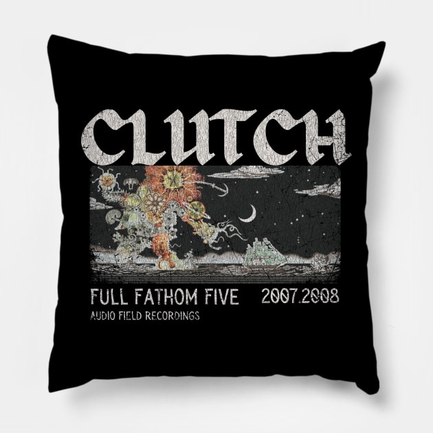 Clutch Vintage 1991 // Full Fathom Five Original Fan Design Artwork Pillow by A Design for Life