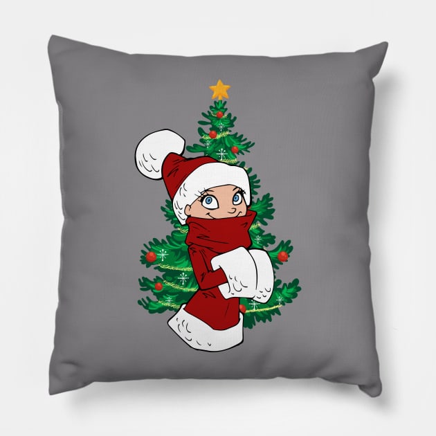 Christmas Tree with Baby ELP Pillow by keylook