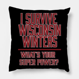 Wisconsin winter survivor Pillow