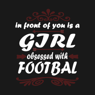 Football girl gift women tackle women T-Shirt