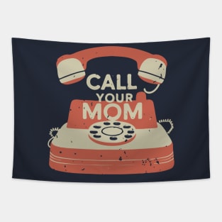 Call Your Mom Vintage Art Tapestry