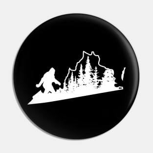 Virginia Bigfoot State Map Gift Pin