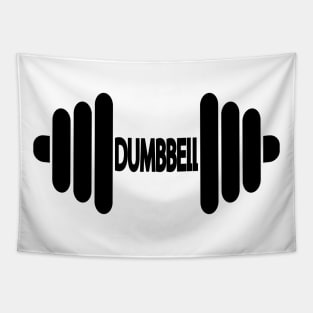 Dumbbell Typographic Logo Design Tapestry