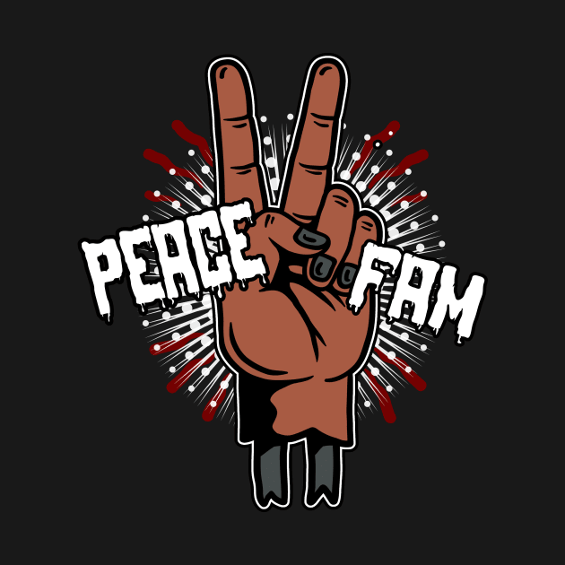 Peace Fam Classic Hip Hop Unity Vector Art by Glass Table Designs