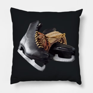 Vintage Ice Skates Pillow