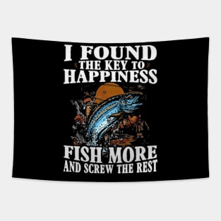 Fishing Key To Happiness Tapestry