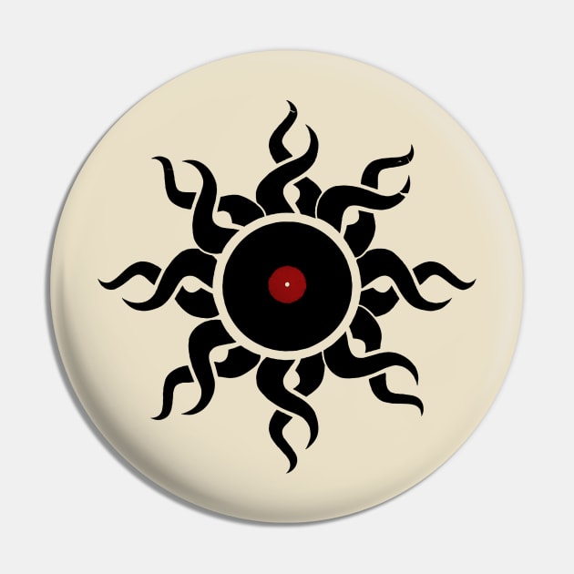 Vinyl Record Tribal Design Pin by ddtk