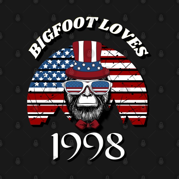Bigfoot loves America and People born in 1998 by Scovel Design Shop