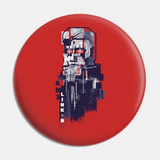 Abe Lincoln Glitch Pop Art Pin