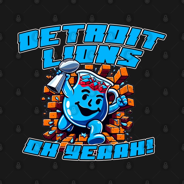 Detroit Football Kool Drink Brick Wall by BuzzBox