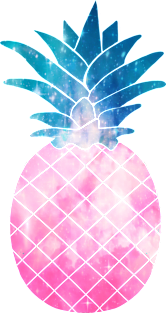 Pink galaxy pineapple Magnet