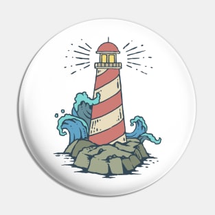 Cute Lighthouse Cartoon Kids Tshirt Pin