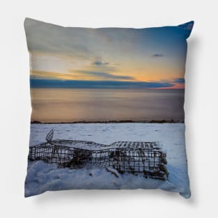 Ethereal Sunrise: Lobster Cage's Reverie V1 Pillow