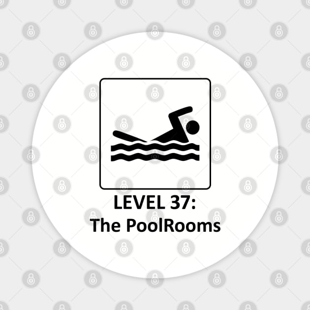 The Backrooms - The Poolrooms - Level 37 - Black Outlined Version - Retro -  Magnet