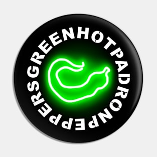 Green Hot Padron Peppers Pin