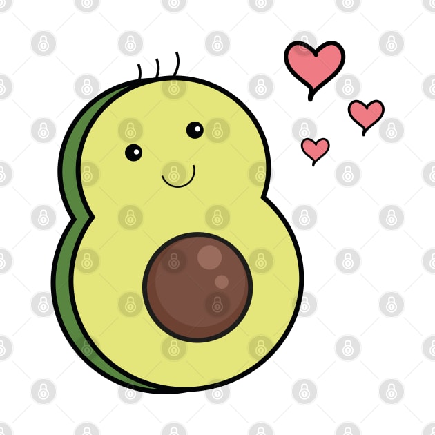 Mr Avocado Kawaii by IstoriaDesign